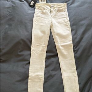 Rag & Bone Cate Mid-Rise Skinny Jeans - Size 25 - White
